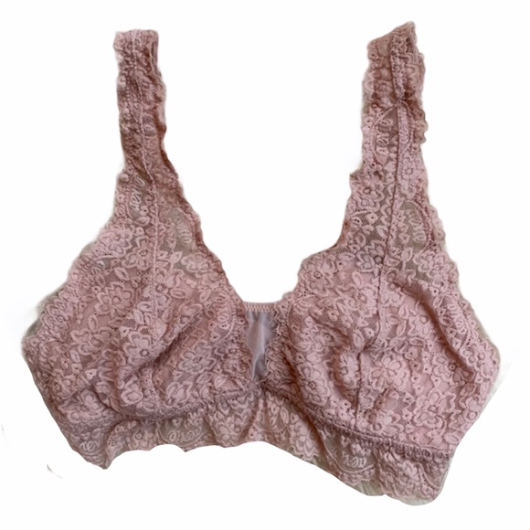 Aerie | Pink Lace Bralette | L - Picture 1 of 7